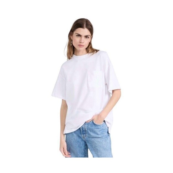 Madewell Garment-Dyed Oversized Pocket Tee Weighty Cotton  NWT Size S Small - Picture 2 of 10